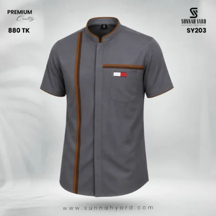 Premium Half Sleeve Shirt Ash