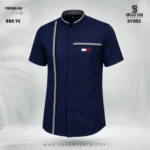 Premium Half Sleeve Shirt Navy Blue
