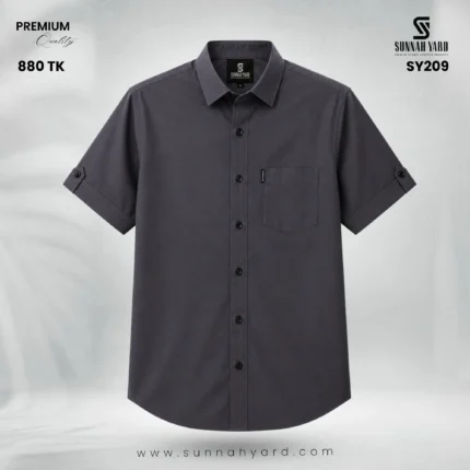 Premium Half Sleeve Shirt Ash
