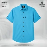 Premium Half Sleeve Shirt Ocean Blue