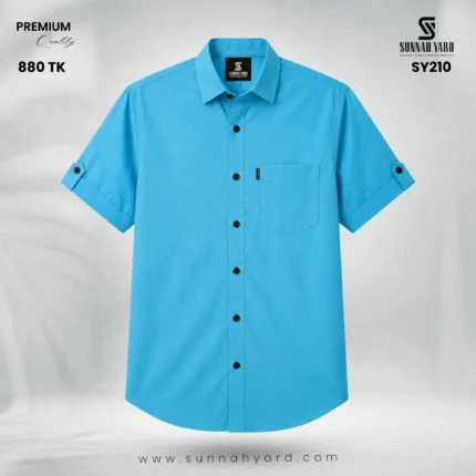 Premium Half Sleeve Shirt Ocean Blue