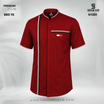 Premium Half Sleeve Shirt Maroon